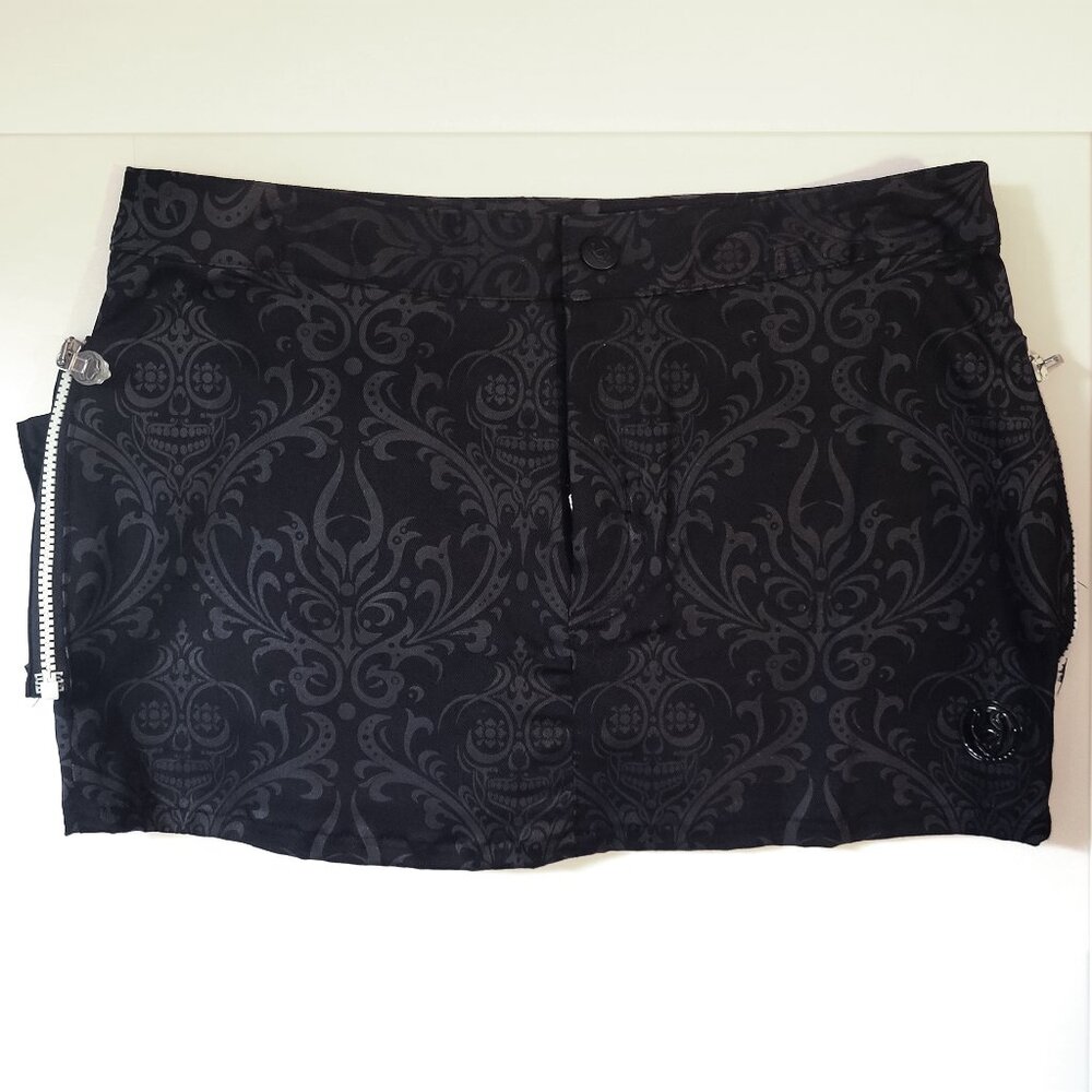 Cyberdog Black Skull Skirt size medium